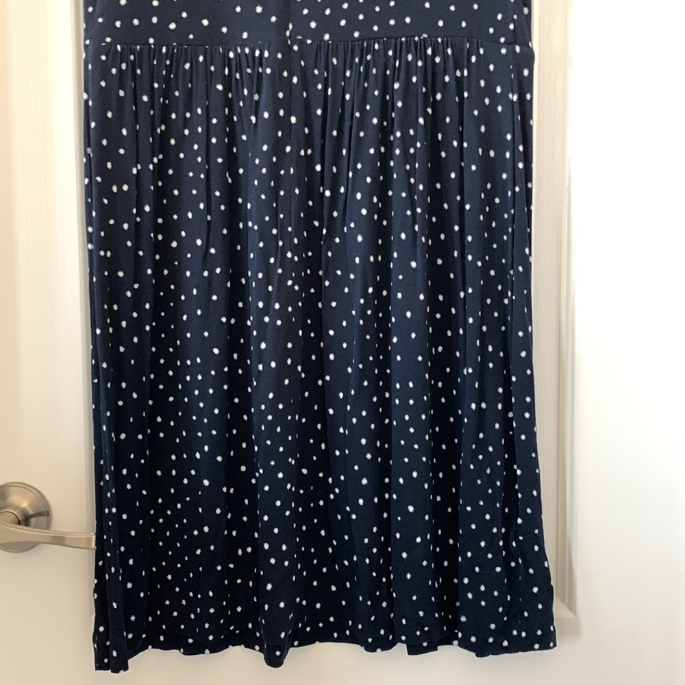 NWT LOFT Black/White Polka Dot Print Cap Sleeves Dress Size M - Picture 14 of 16